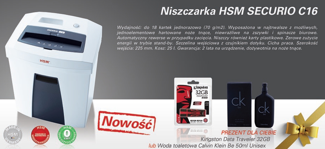 niszczarka hsm c16 niszczarka hsm c16