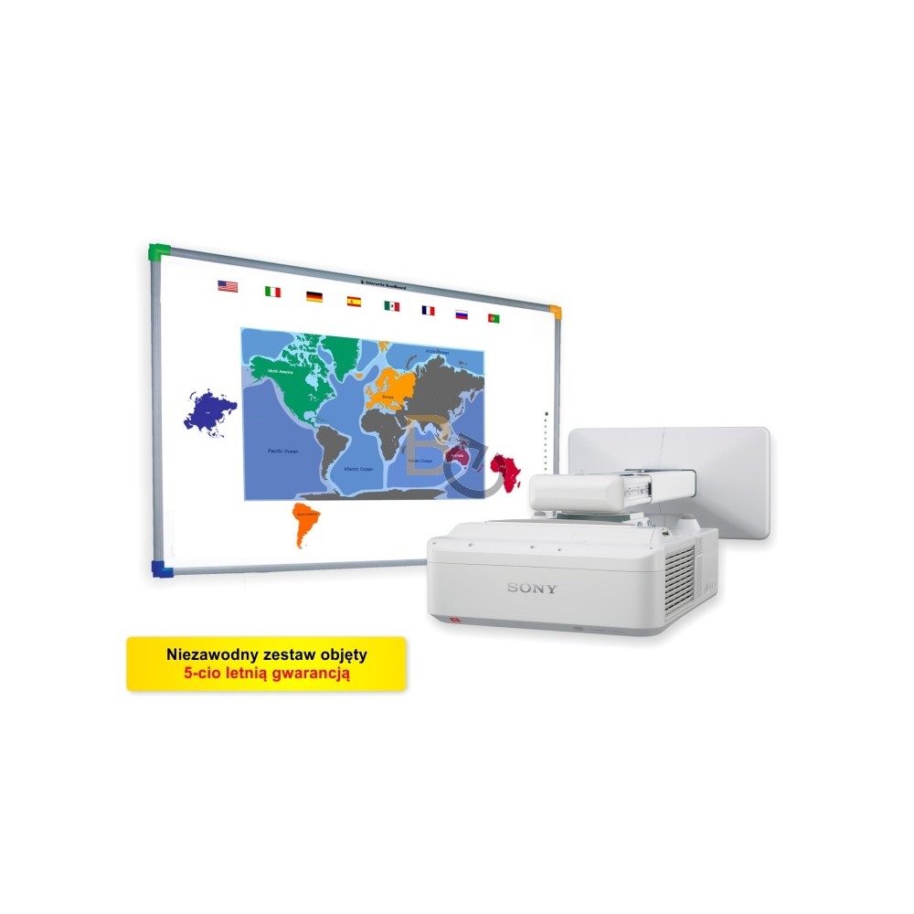 Zestaw interaktywny - Tablica DualBoard 1297 + projektor SONY VPL-SW 536 + uchwyt ścienny SONY