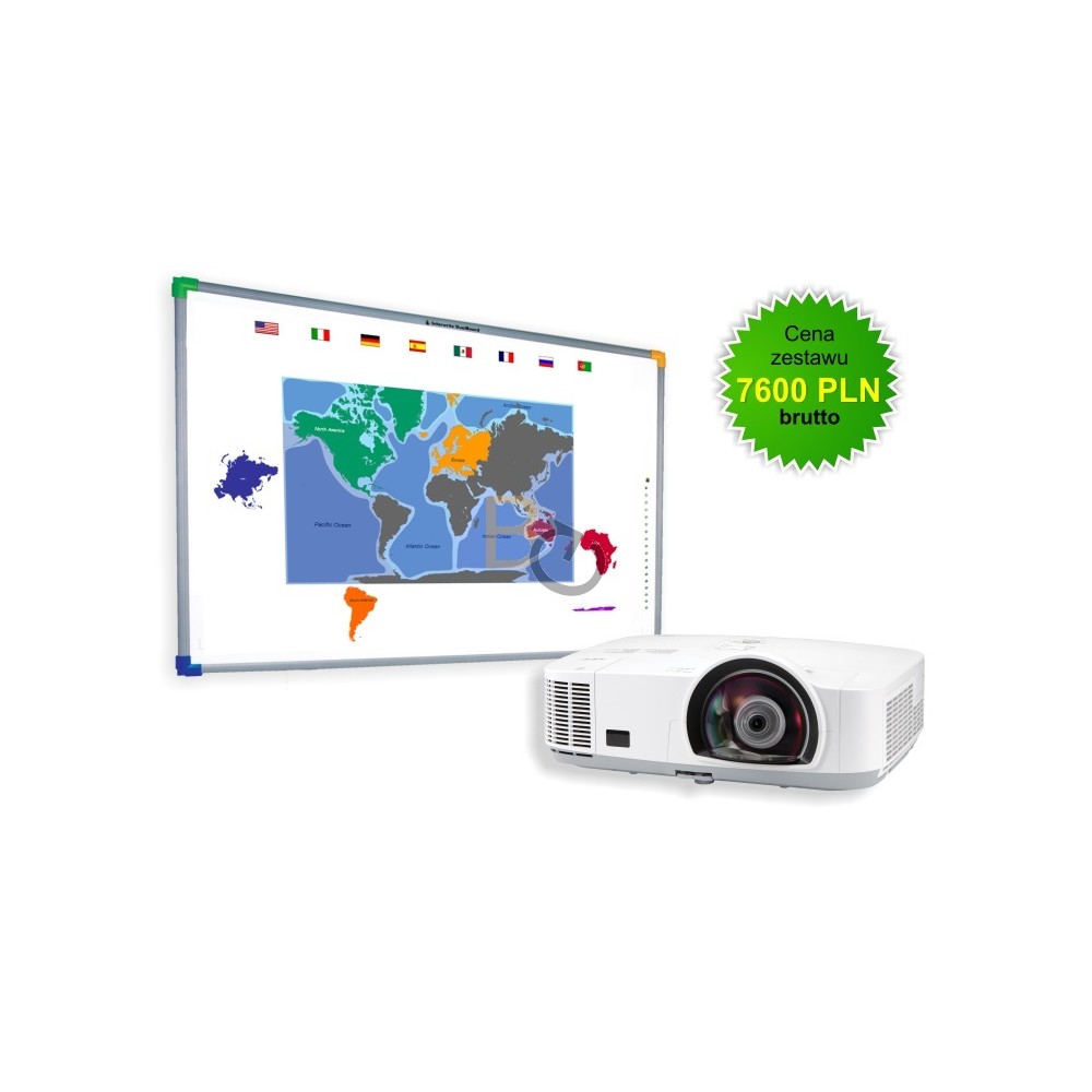 Zestaw interaktywny - Tablica DualBoard 1279 + projektor NEC M260XS + uchwyt ścienny