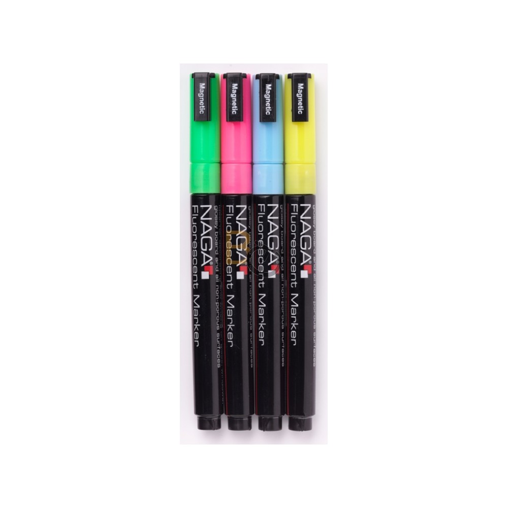 Markery kredowe fluorescencyjne Naga 4 sztuki 10mm