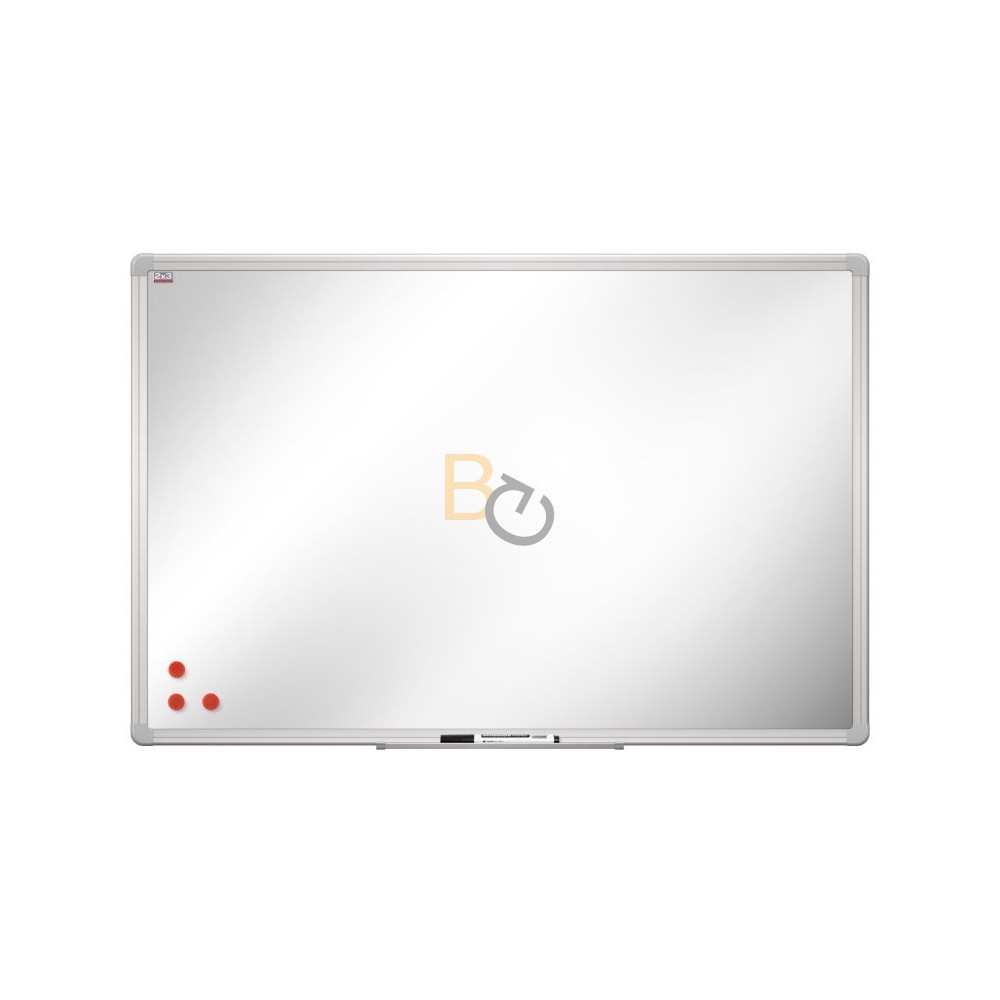 Tablica suchościeralna 2x3 OfficeBoard 60×45cm powierzchnia srebrzysta lakierowana, magnetyczna - rama czarna