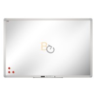 Tablica suchościeralna 2x3 OfficeBoard 120×90cm powierzchnia srebrzysta lakierowana, magnetyczna - rama czarna