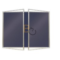 Gablota wewnętrzna 2x3 dwudrzwiowa model 2 180x120 cm - tekstylna