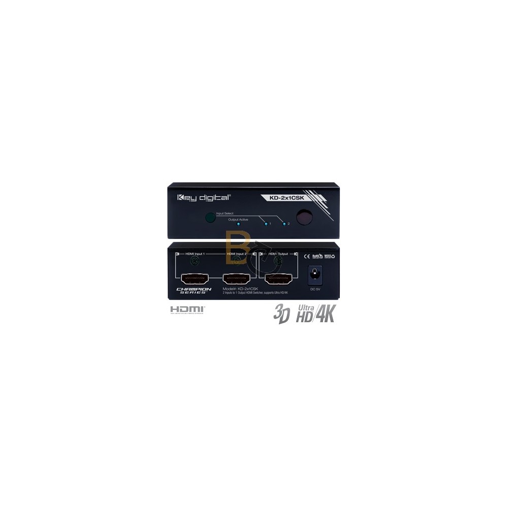 Przełącznik HDMI Key Digital KD-2x1CSK
