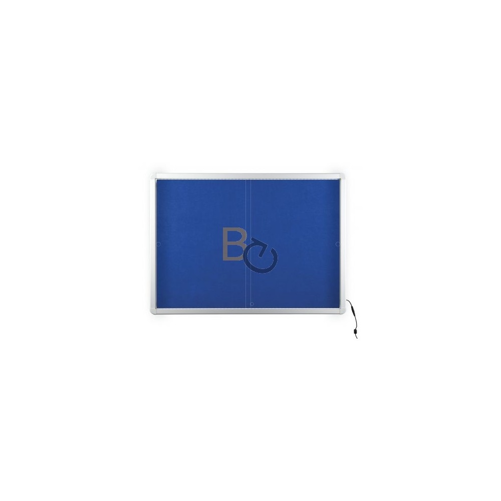 Gablota wewnętrzna 2x3 z przesuwanymi drzwiami model 1 8xA4 (94x68cm) - tekstylna z oświetleniem LED