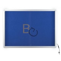 Gablota wewnętrzna 2x3 z przesuwanymi drzwiami model 1 12xA4 (138x68cm) - tekstylna z oświetleniem LED
