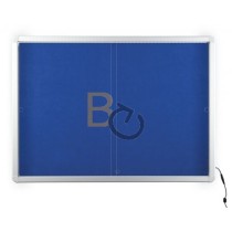 Gablota wewnętrzna 2x3 z przesuwanymi drzwiami model 1 18xA4 (138x99cm) - tekstylna z oświetleniem LED