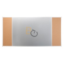 Tablica Combi 3-częściowa 2x3 150x100cm magnetyczna, lakierowana (popielata)/korkowa