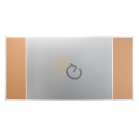 Tablica Combi 3-częściowa 2x3 150x100cm magnetyczna, lakierowana (popielata)/korkowa