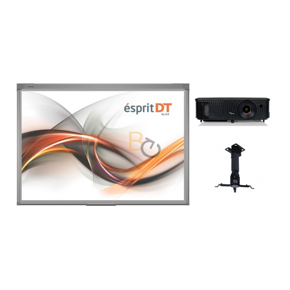 Zestaw interaktywny - tablica interaktywna Esprit Dual Touch 80" + projektor Optoma DX318e + warianty