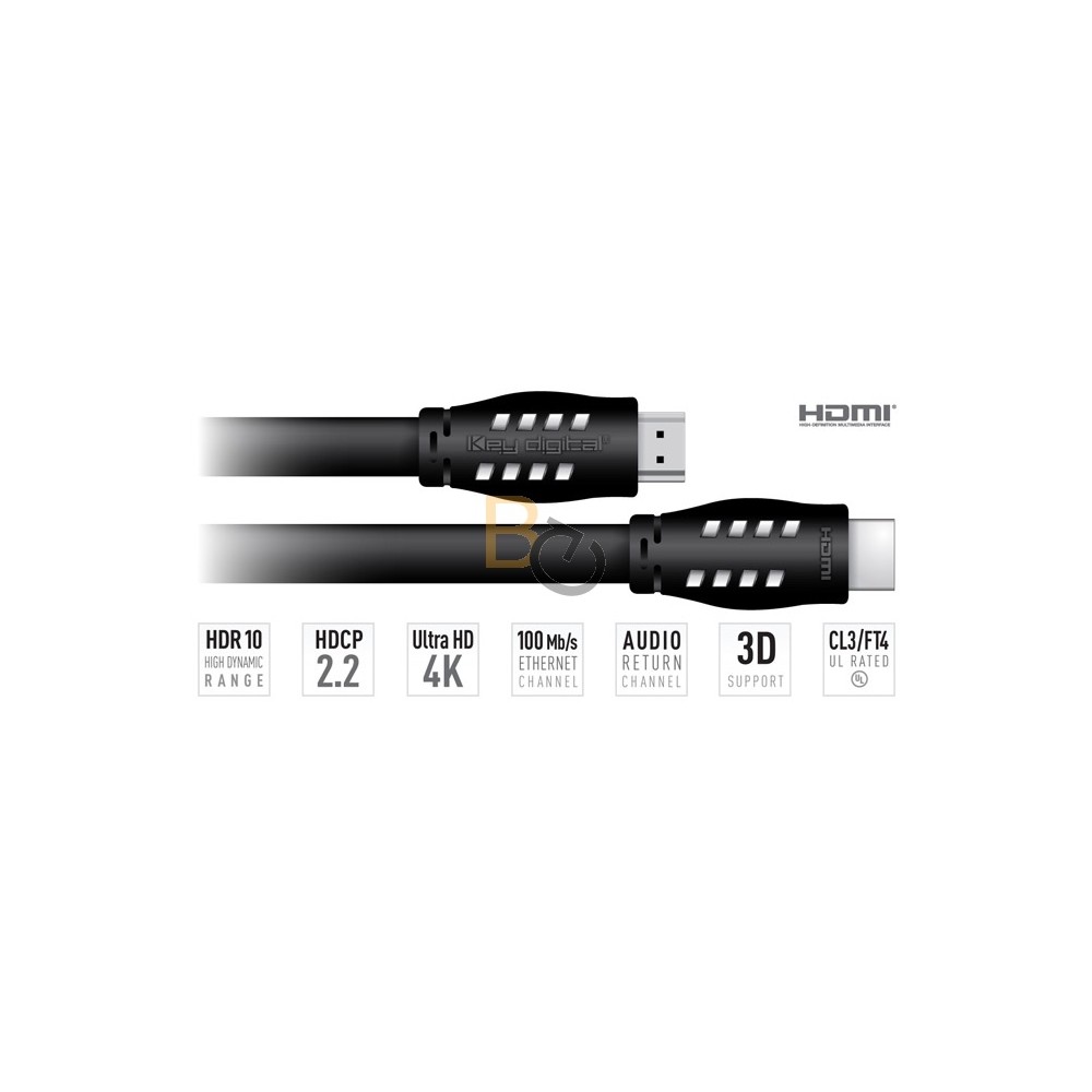 Kabel HDMI 3,6m Key Digital  Commercial-Grade CL3 4K