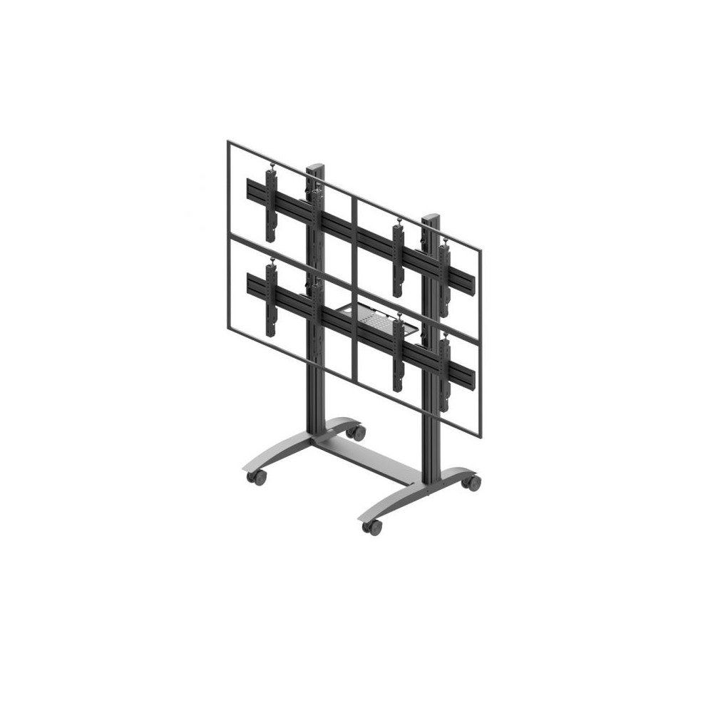 Ściana wideo mobilna, modułowa w układzie 2x2, VWTA2257-L, dla monitorów 50-57", poziom