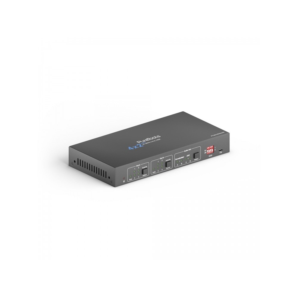 Przełącznik matrycowy HDMI PureLink 4x2 4K ze skalerem i deembedderem audio - PT-MA-HD42UHD