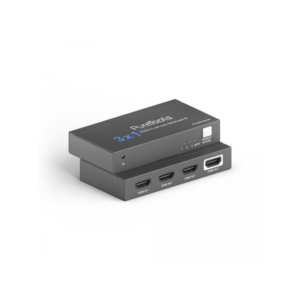 Przełącznik HDMI PureLink 3x1 z funkcją Auto Sense- PT-SW-HD3A