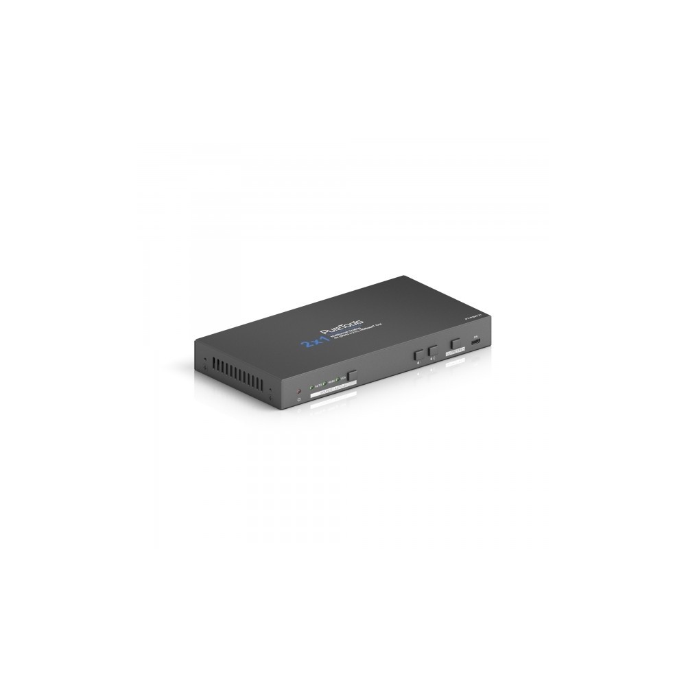 Wieloformatowy przełącznik PureLink 2x1 ze skalerem 4K HDBT PT-PSW-21