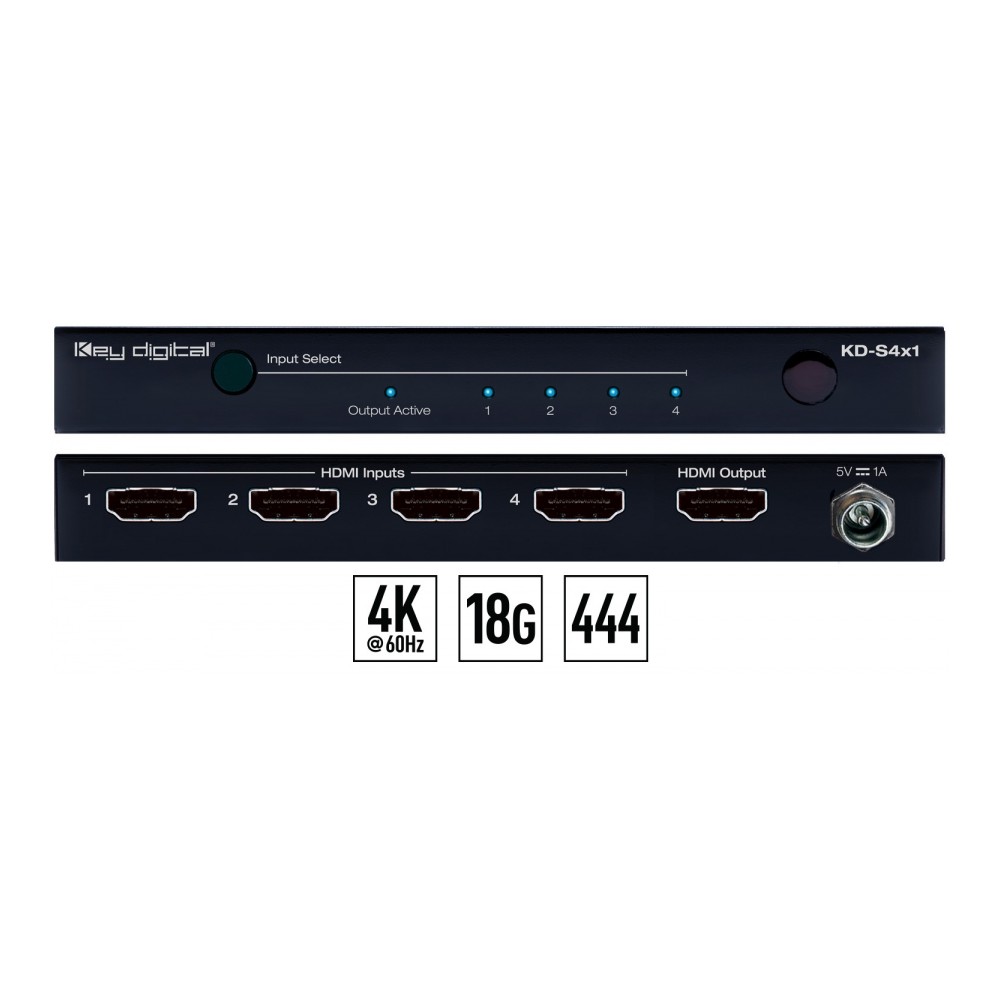 Przełącznik HDMI Key Digital KD-S4X1
