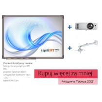 Zestaw interaktywny - Esprit MT PRO + Optoma X309ST + uchwyt Avtek WallMount NEXT 1200 + kabel HDMI 7,5m