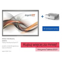 Zestaw interaktywny: Esprit DT + Optoma X340UST + kabel HDMI 7,5m