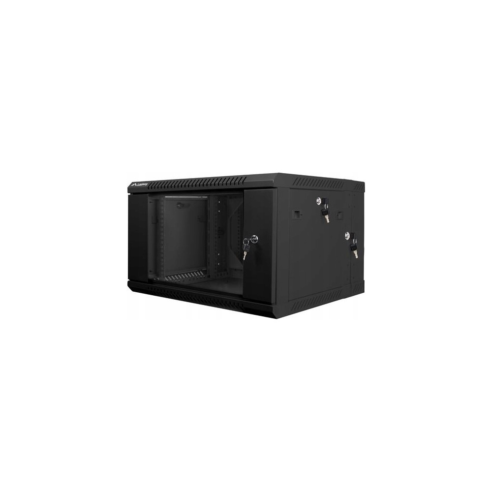 Szafa instalacyjna wisząca dwusekcyjna 19'' 6U 600X600mm czarna