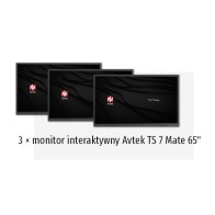 Zestaw interaktywny 17500 PLN 7 / Aktywna tablica 2023 3x monitor Avtek TS 7 Mate 65 (65 cali, 4K)