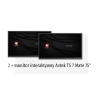 Zestaw interaktywny 17500 PLN 9 / Aktywna tablica 2023 2x monitor Avtek TS 7 Mate 75 (75 cali 4K)