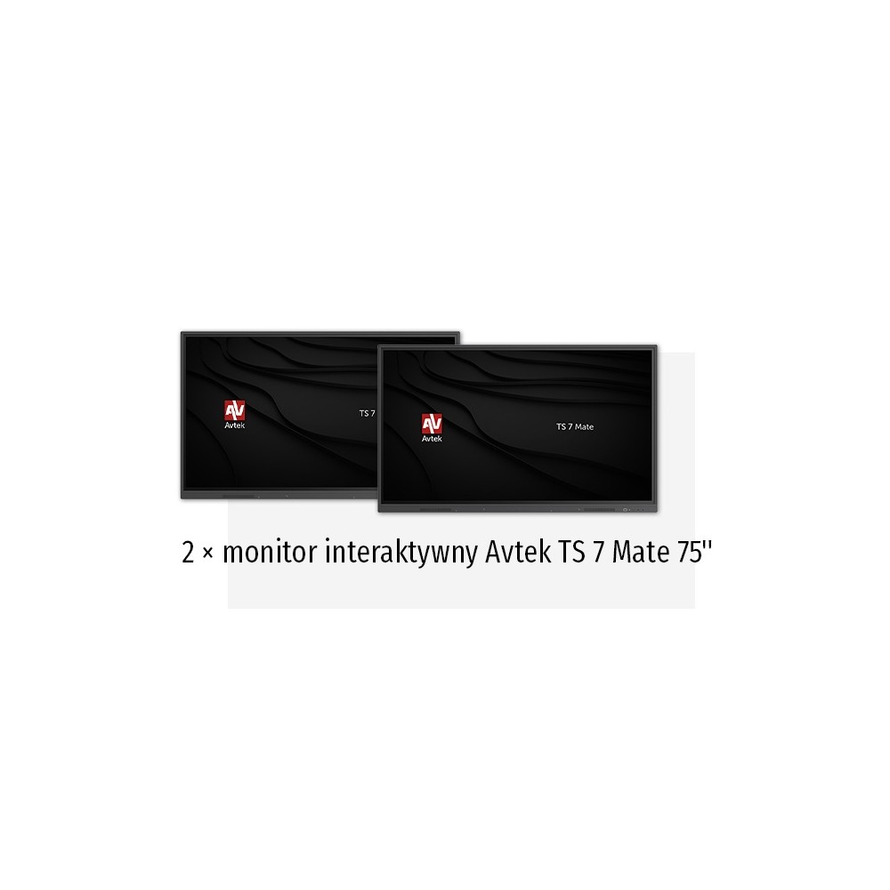 Zestaw interaktywny 17500 PLN 9 / Aktywna tablica 2023 2x monitor Avtek TS 7 Mate 75 (75 cali 4K)