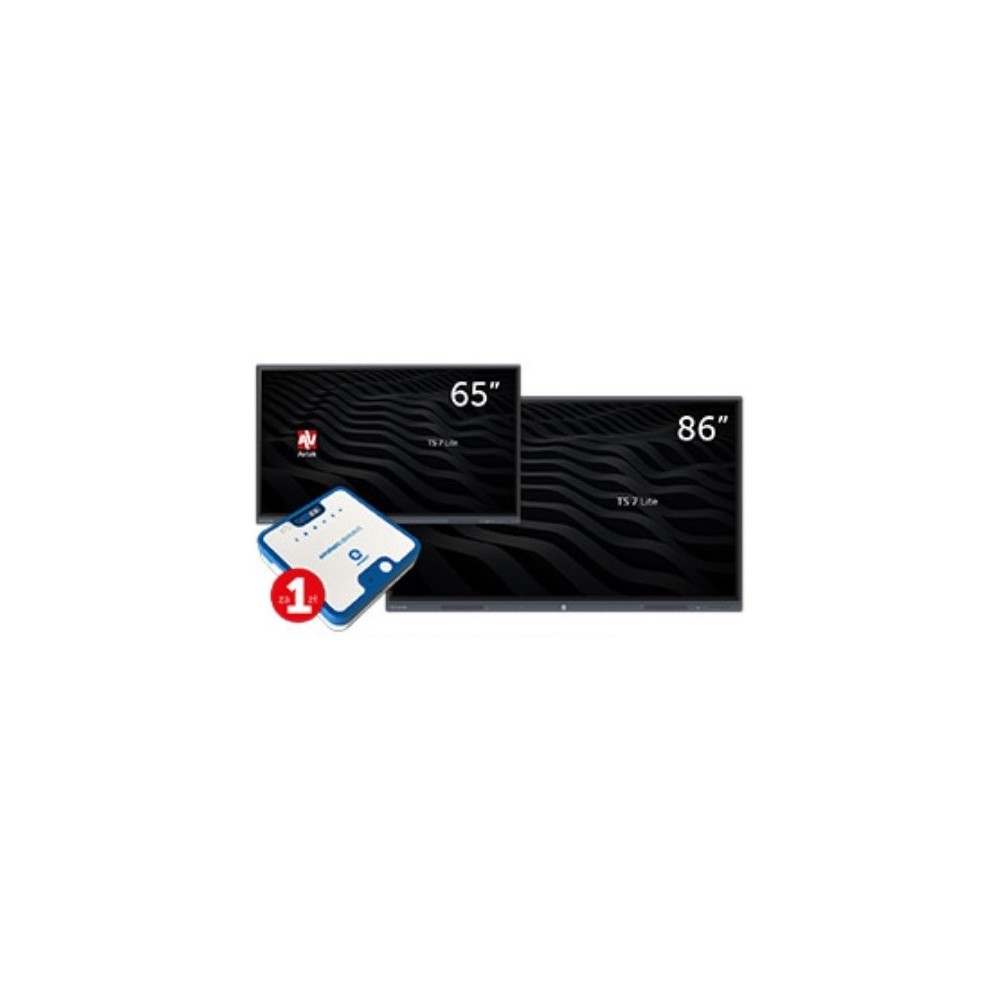 Zestaw interaktywny 17500 PLN / Aktywna tablica 1x monitor Avtek TS7 lite 86 + 1x Avtek TS7 Lite 65" + rejestrator LabMate 2