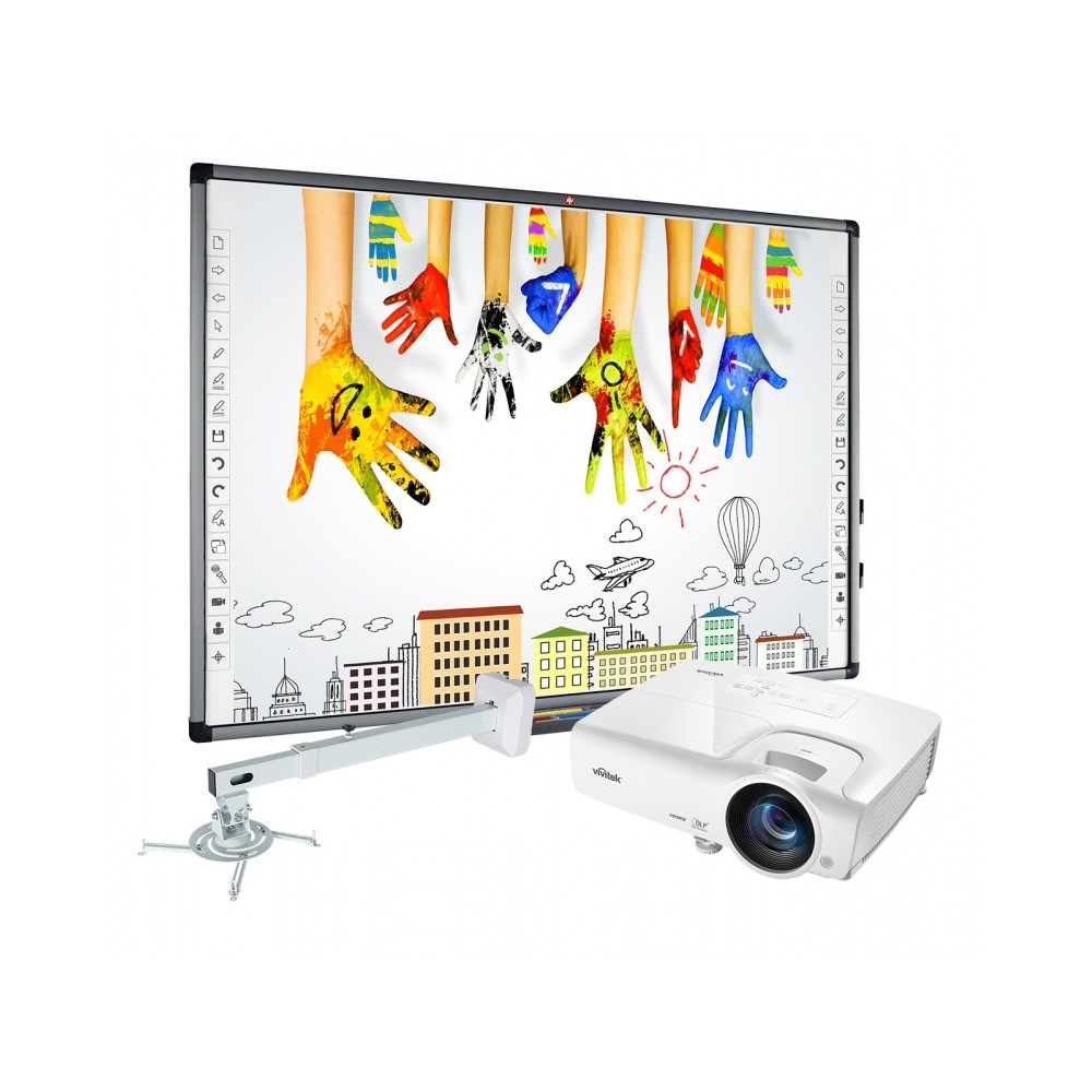 Zestaw interaktywny: Tablica interaktywna Avtek TT-Board 80 Pro + Vivitek DX283-ST + uchwyt + kabel HDMI