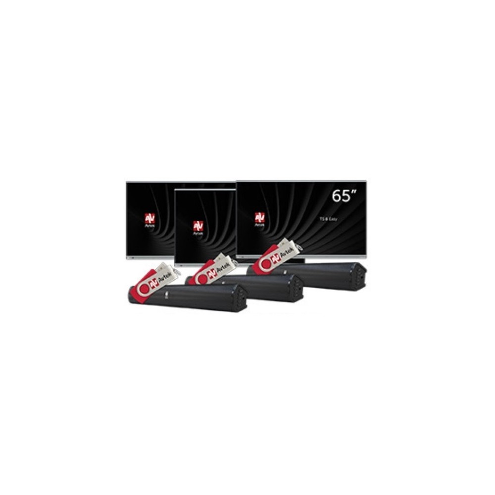 Zestaw interaktywny 17500 PLN / Aktywna tablica 2024 3x monitor Avtek TS8 Easy 65 + 3x głośnik Avtek Soundbar + 3x klucz Android
