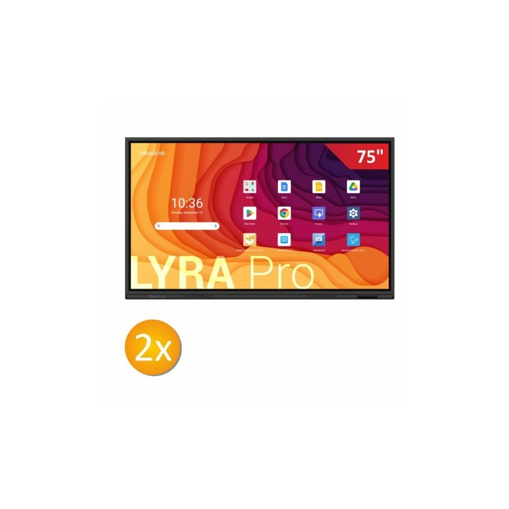 Zestaw interaktywny 14000 PLN / Aktywna tablica 2024 2 x 75 LYRA PRO z uchwytami