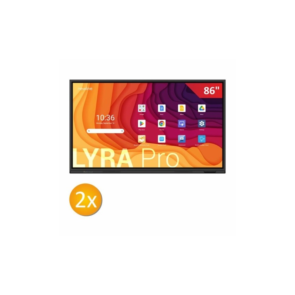 Zestaw interaktywny 17500 PLN / Aktywna tablica 2024 2 x 86 LYRA PRO z uchwytami
