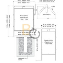 Tablica wyborcza 1500 x 1700 mm profil 30 x 30 mm