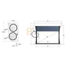 Ekran z napinaczami Adeo Tensio Multiformat 300 cm