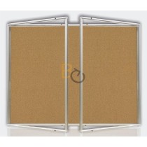 Gablota wewnętrzna 2x3 dwudrzwiowa model 2 180x120 cm - korkowa