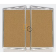 Gablota wewnętrzna 2x3 dwudrzwiowa model 2 180x120 cm - korkowa