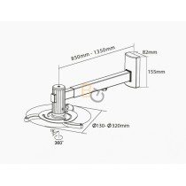 Uchwyt ścienny do projektorów krótkoogniskowych 2x3 model US1 long
