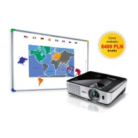 Zestaw interaktywny - tablica interaktywna Interwrite DualBoard 1279 + Benq MX613ST + uchwyt sufitowy