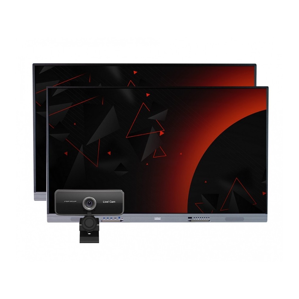 Zestaw interaktywny 17500 PLN 1 / Aktywna tablica 2023 2x monitor myBoard Grey Rock (75 cali, 4K) + 1x Kamera internetowa Full H