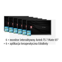 Zestaw interaktywny 35000 PLN 3 / Aktywna tablica 2023 6x monitor Avtek TS 7 Mate 65 (65 cali, 4K) + 6x aplikacja terapeutyczna