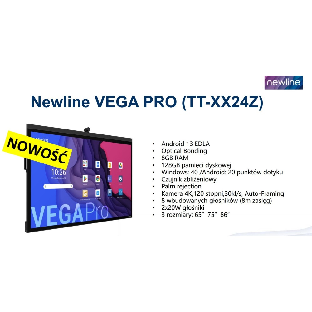 Monitor interaktywny Newline VEGA PRO TT-8624Z 86