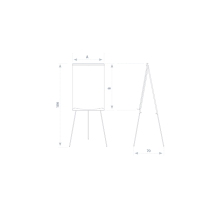 Flipchart 2x3 ecoBoards melaminowy
