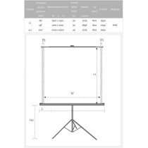 Ekran przenośny Suprema Leo 152x152 cm (1:1)
