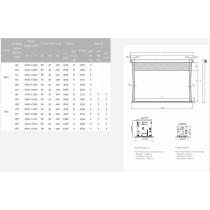 Ekran elektryczny do zabudowy Suprema Kastor Pro V2 260x146 cm (16:9)