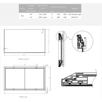 Ekran ramowy Suprema Taurus Slim ALR 266x149 cm (16:9)