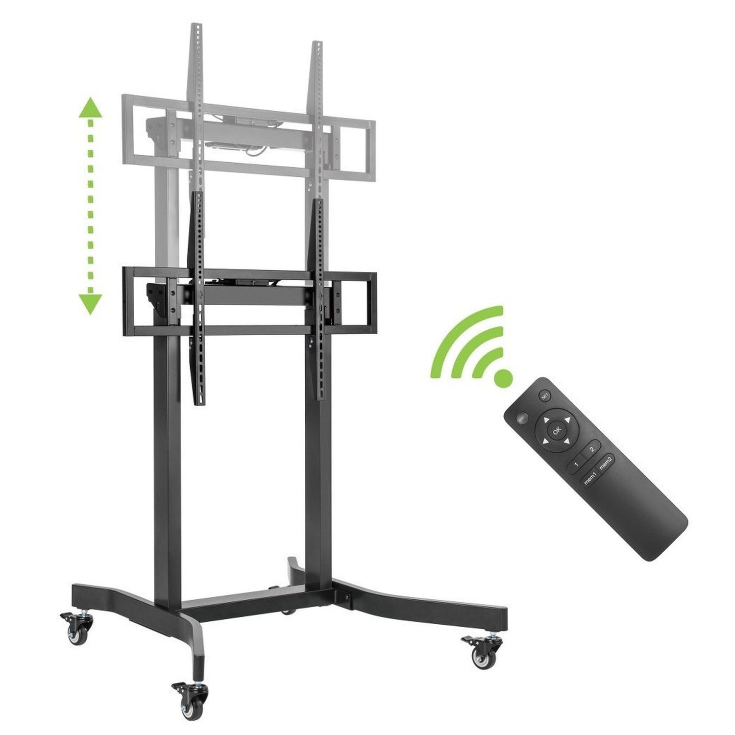 Techly mobilny stojak do monitora ICA-TR68M 55-100 cali z elektryczną regulacją wysokości