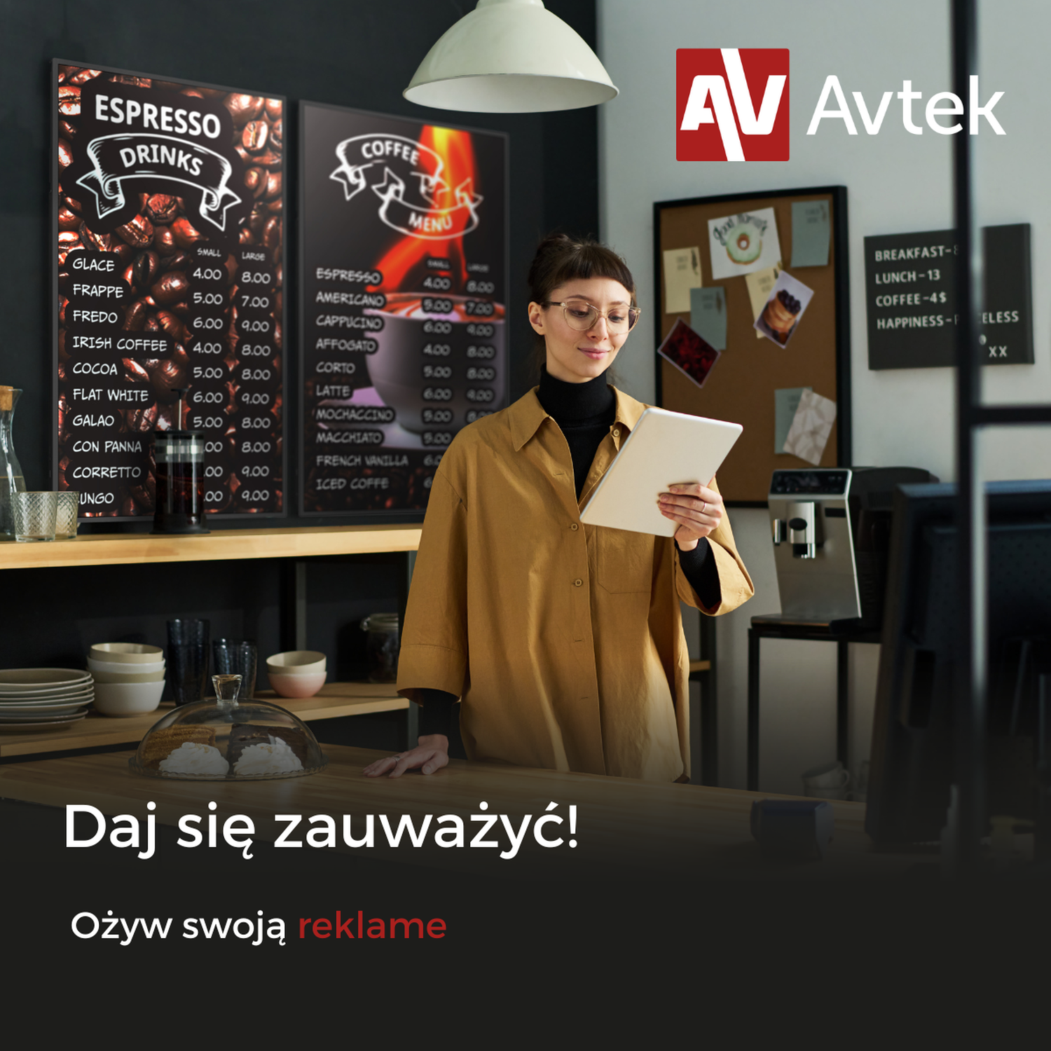 Monitor informacyjny Avtek DS 65 cali 24/7