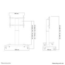 Wózek mobilny, elektryczny PLASMA-M2250BLACK do monitora 42 -100 cali