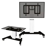Wózek mobilny, elektryczny PLASMA-M2500TSILVER do monitora 42 -100 cali