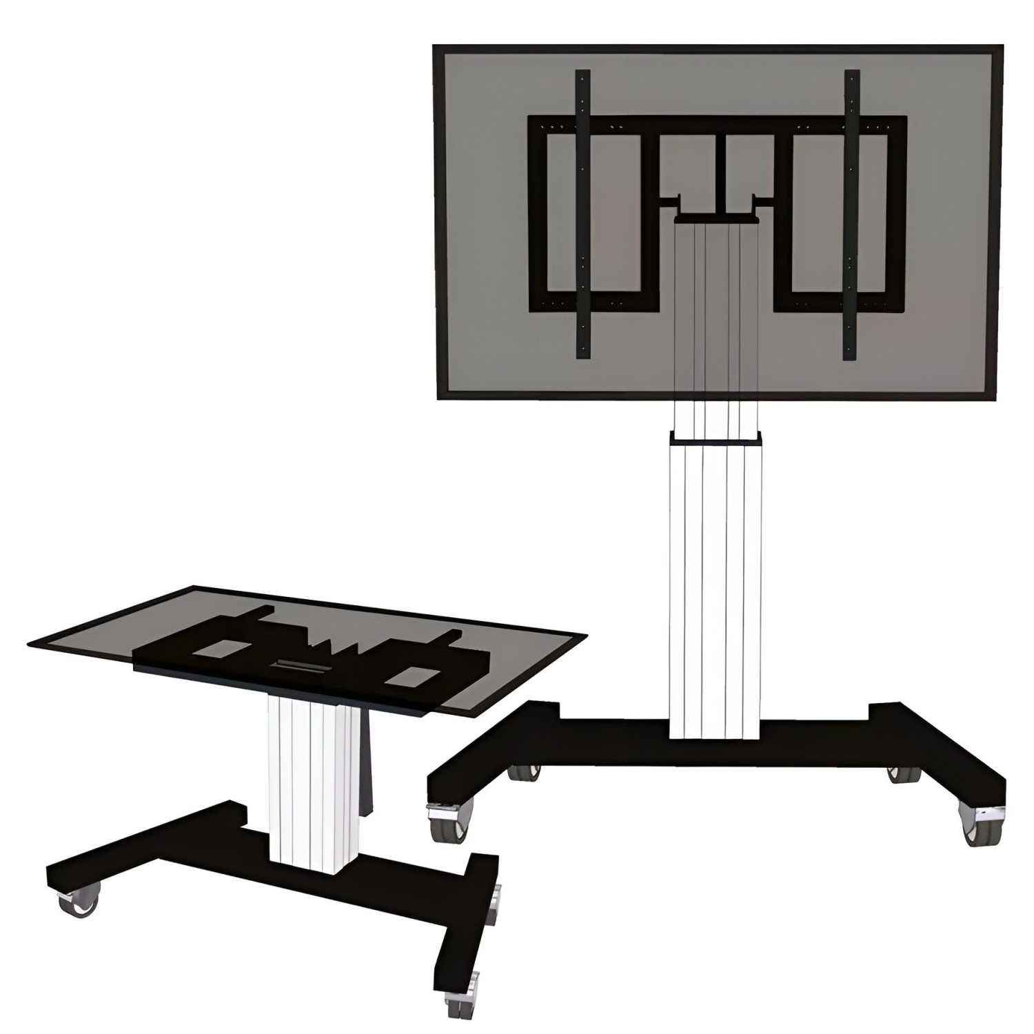 Wózek mobilny, elektryczny PLASMA-M2500TSILVER do monitora 42 -100 cali