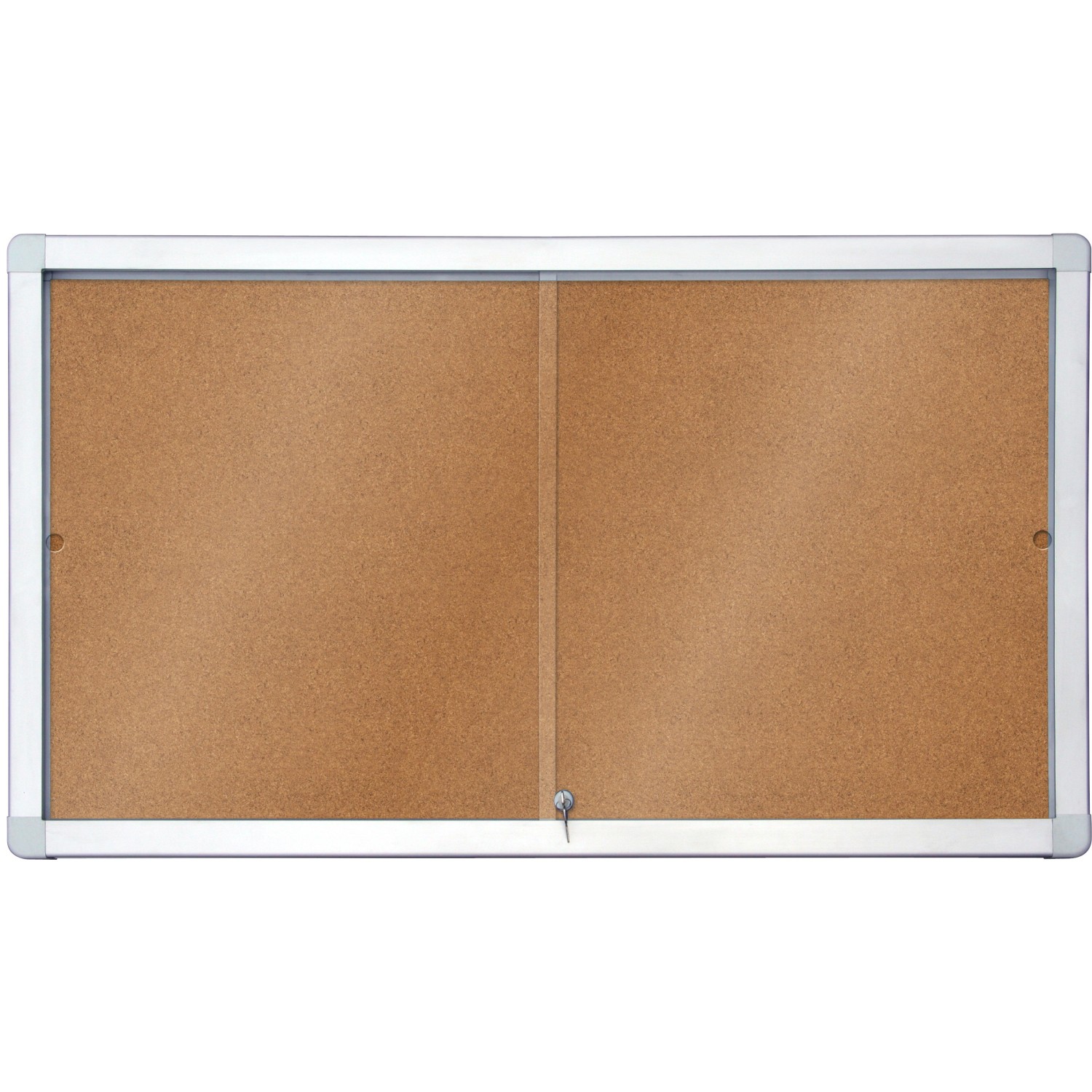 Gablota wewnętrzna 2x3 z przesuwanymi drzwiami model 1 8xA4 (94x68cm) - korkowa